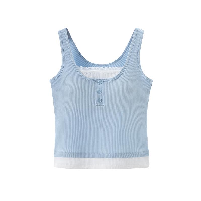 

Beautiful Back Two-Piece Camisole Tank Top with Chest Pads – Pure Desire Style for Summer Women Small