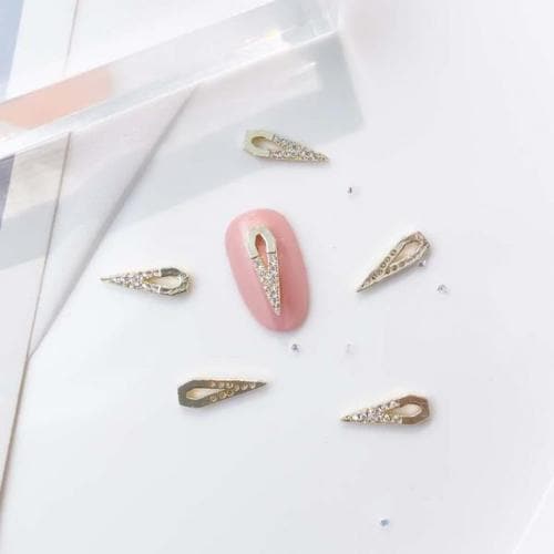 

Golden Wedge Zircon Jewelry Parts X (Pack of 4)