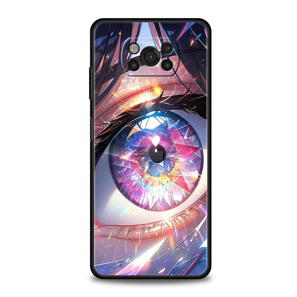 Cartoon Cute eyes art Phone Case For For Xiaomi Poco X6 X5 Pro X4 X3 NFC F5 Pro F4 F3 GT M5 M4 Pro 5G M3 C51 C50 C55 Soft Cover