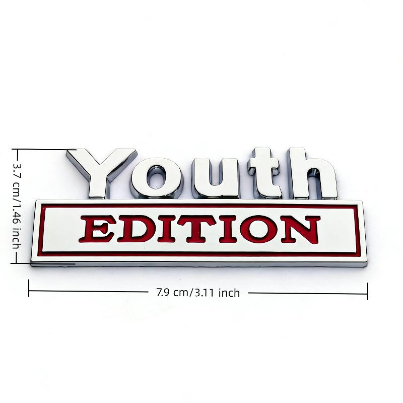 New Zinc Alloy Youth Edition Car Sticker Badges For Car Trunk Door Emblem Badges Car Decals Motorcycle Decoration