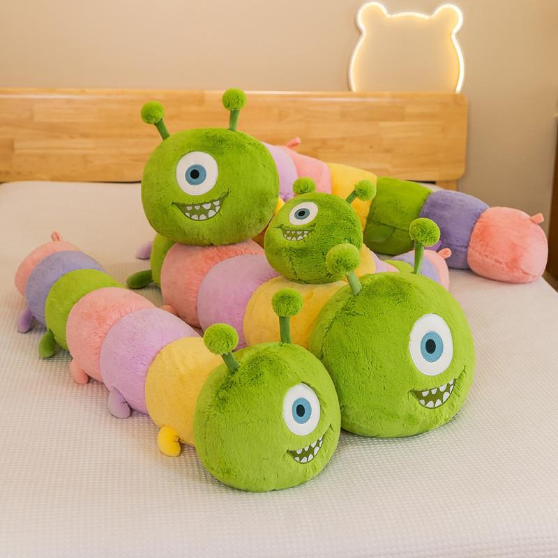 Adorable Green Caterpillar Monster Plush Toy Soft And Cozy Hug Pillow Doll For Kids