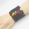 In Stock Multi-Color Lava Stone Cross Bracelet