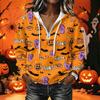 Women's Long Sleeve Halloween Print Hoodie Pullover with Casual Top