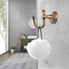 Decorative Brass Towel Hook With Smooth Brushed Finish Elegant Retro Styles Bathroom Accessory Towel Rack