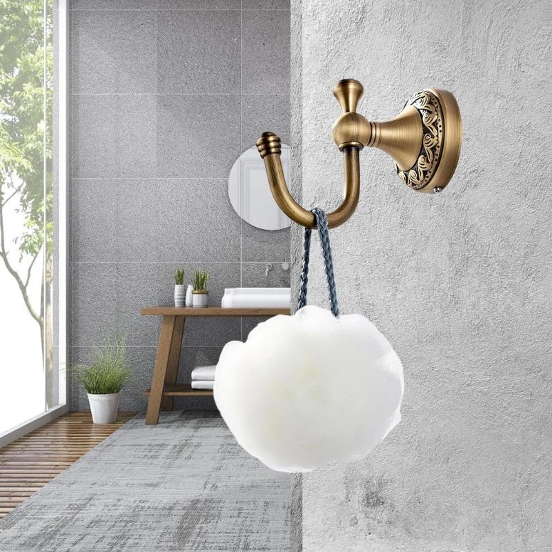 Decorative Brass Towel Hook With Smooth Brushed Finish Elegant Retro Styles Bathroom Accessory Towel Rack