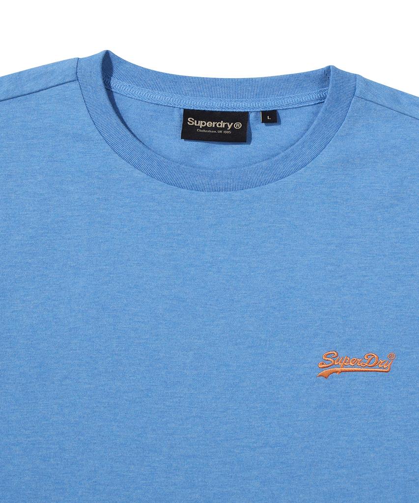 Syupeodeulai Small Vintage Logo Embossed T-Shirt Melange Blue Sduiscp19Mbl