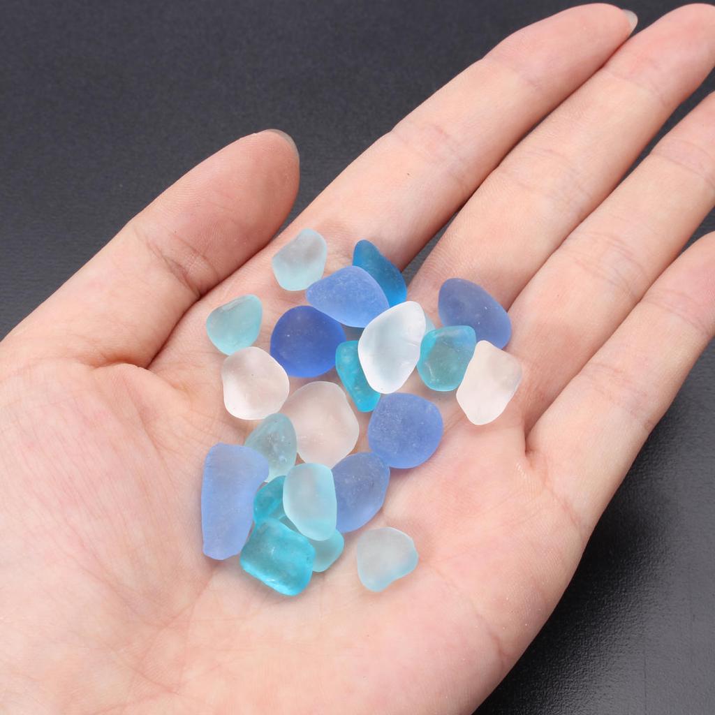 Glass Beads Bulk 20-100Pcs Sea Beach Mixed Colors Jewelry Pendant Decoration