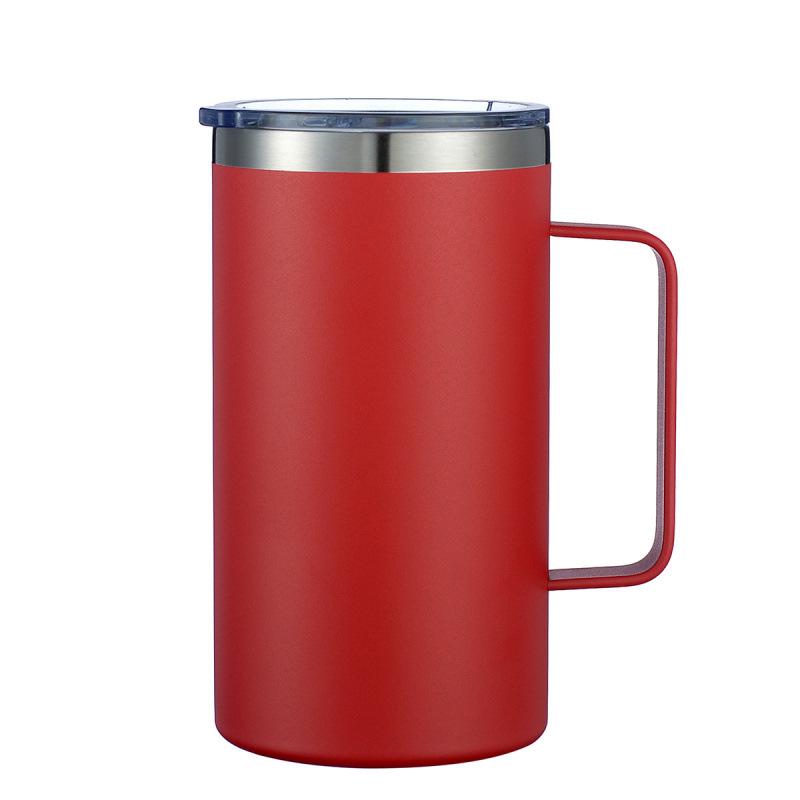 30oz Car Thermos Cup - 304 Stainless Steel Vacuum Insulated, Spray-Painted for Hot & Cold Drinks