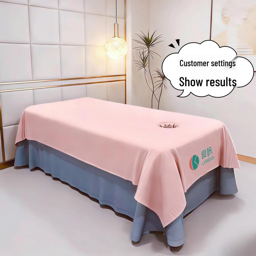 Luxury Stain-Resistant Cotton Salon Bed Sheets - All-Season Universal Bedding Towel for Shampoo Therapy