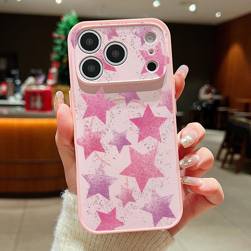 Colorful Stars Print Phone Case For iPhone 17 Pro Max Hybrid TPU+PC Magnetic For Magsafe Matte Cover For iPhone 16 15 14 13 Pro Max