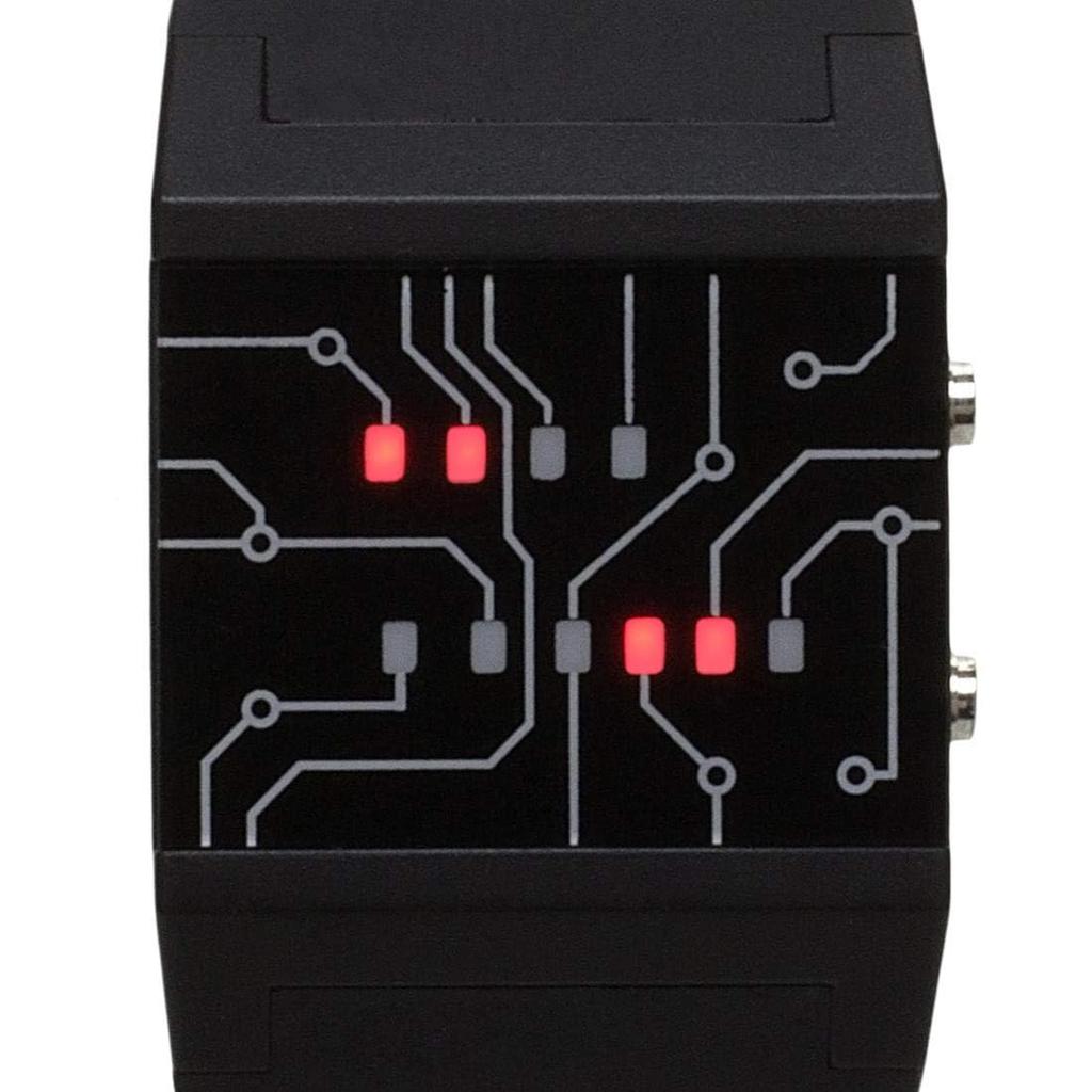 Binary Watch Men's LED Digital Watch Unique Binary Display Wristwatch Modern Geek Style