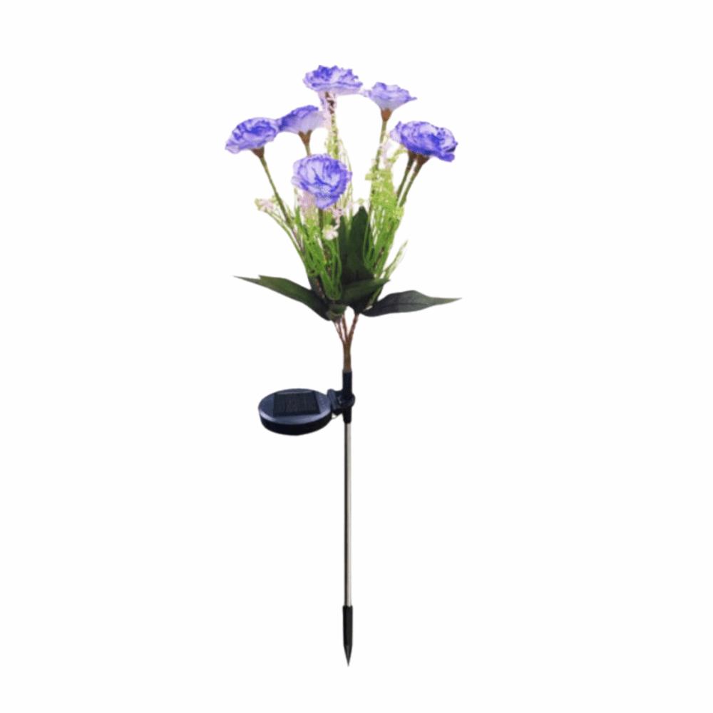 Simulation Flower Outdoor Yard Lights 7 Heads Solar LED Lights Garden Floral Lamp Lawn Decoration