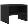 Nightstand Black Oak Look 40 X 40 X 30 Cm Engineered Wood