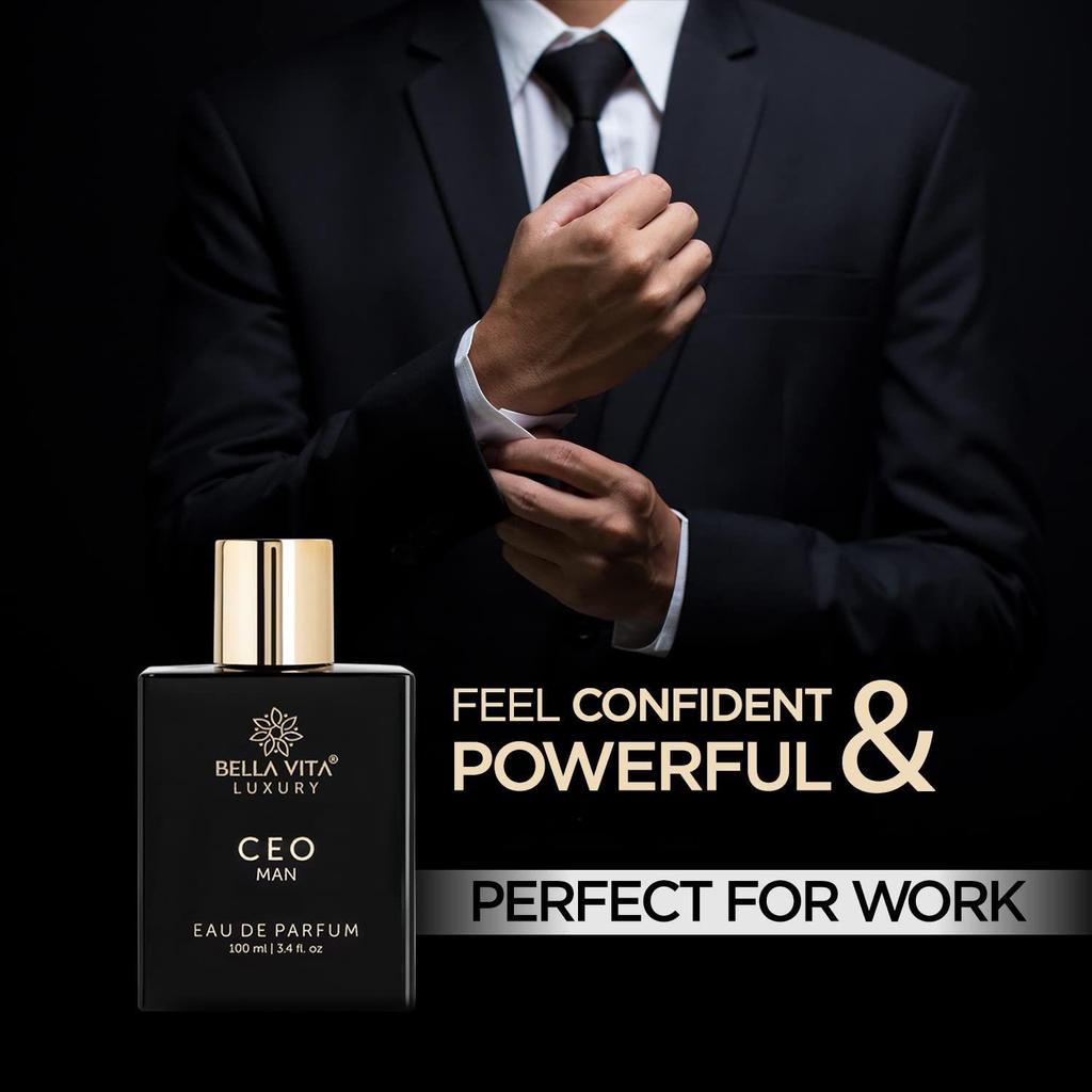 Bella Vita Luxury CEO MAN Eau de Parfum Parfüm für Männer mit Zitrone, Lavendel, Tonka und Adlerholz | Holziger und würziger, langanhaltender EDP-Duft, 100 ml