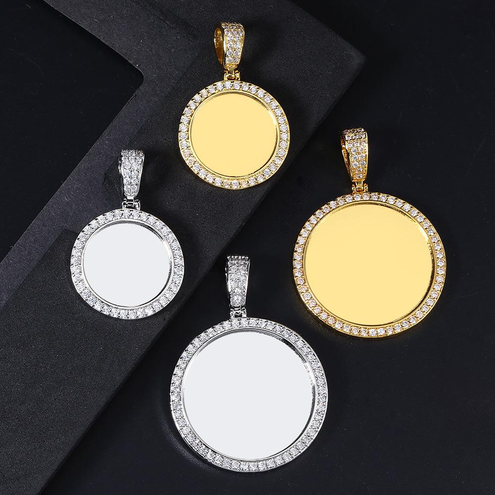 Couple Customized Photo Pendant For Men Women Ice-out Zircon Gold Color Rock Hip Hop Necklace Fashion Jewelry Dropshipping