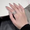 Three-Dimensional Planet Pearl Butterfly Ring Female Niche Design Sense Cold Wind Personality French Open Index Finger Ring