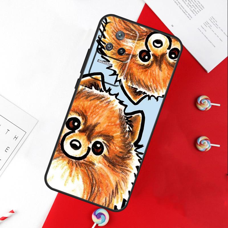 Pomeranian Watercolor Dog Cover For Xiaomi 13T 11T 12T 14T Pro 13 14 15 Ultra POCO X7 Pro X3 X5 X6 F5 F6 M6 Pro Case