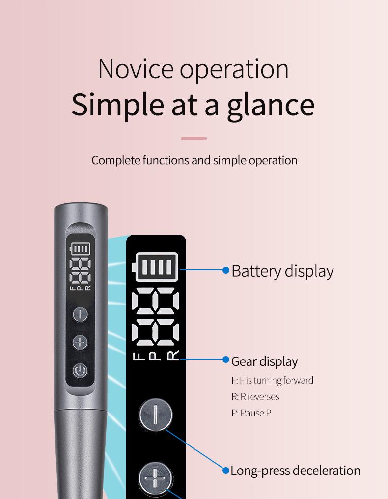 Professional Electric Nail File and Buffer Tool for Manicure and Nail Care