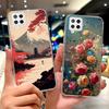 For Samsung Galaxy A22 4G Case Coloful Flowers Painted Cover Soft Slim Phone Case For Samsung A22 A 22 Galaxy A42 5G Fundas Bags