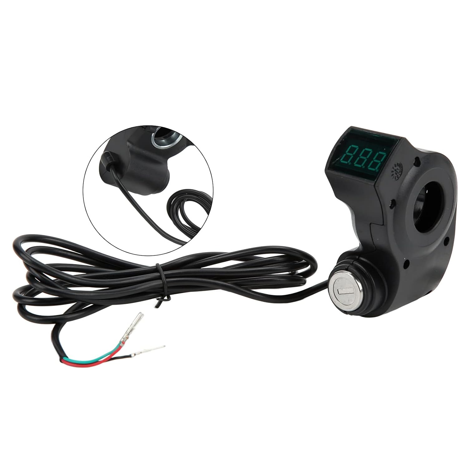 

Electric Scooter Ignition Lock, One Button Start 3Pin Plug Design Electric Scooter Switch Lock with 2 Keys