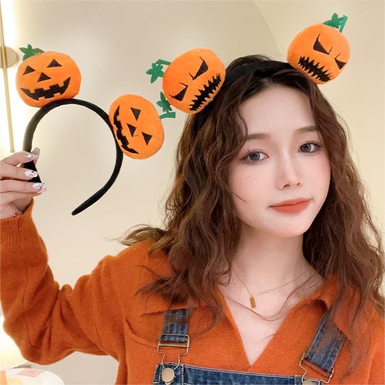 2025 Halloween decorations headband pumpkin props cosplay ladies children cute accessories hairpin costume party goods hair ornaments photography