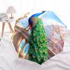 1 PC Automatic Folding Umbrella - Peacock Garden Pattern, Portable & Foldable Design with 8 Ribs, Christmas Birthday Gifts