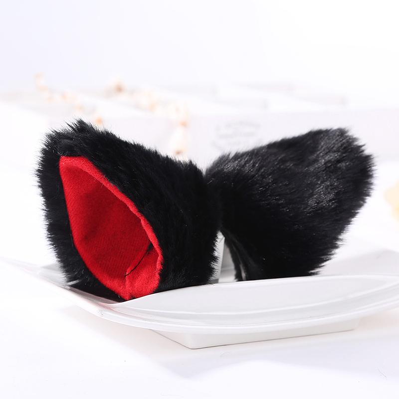 Cat Fox Long Fur Ears Costume Hair Clip Halloween Cosplay Party Orecchiette Uk