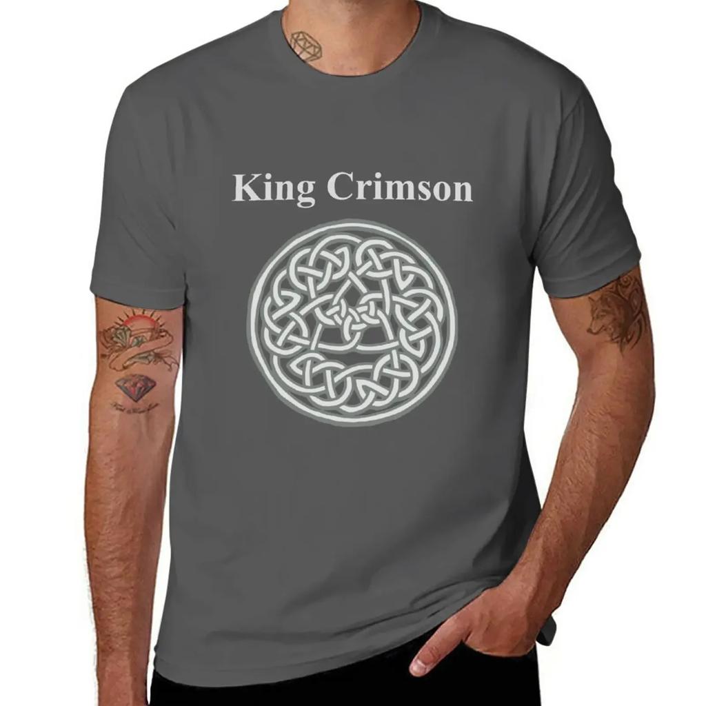 1982 King Crimson Vintage Discipline Album Promo T-Shirt quick-drying Short sleeve tee mens plain t shirts