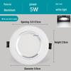 5W Dimmable Ceiling Downlight with 3-Color Settings