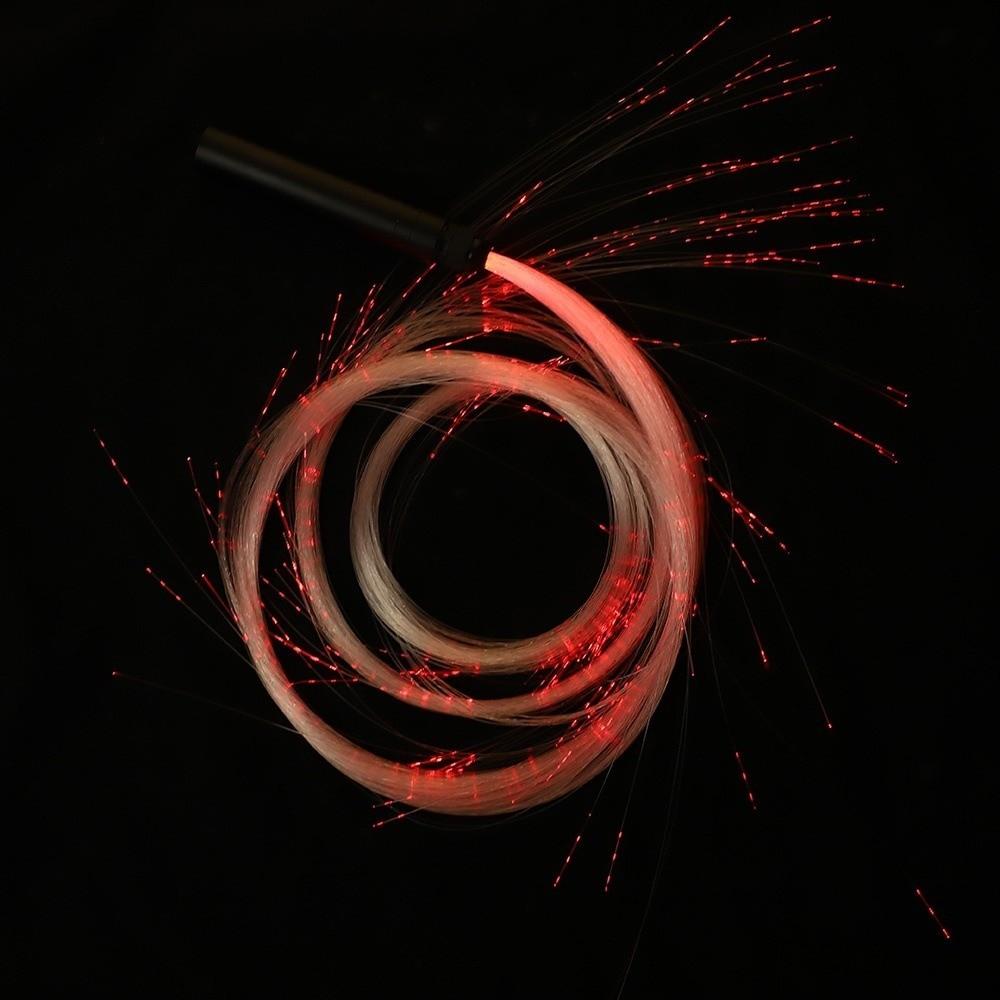 Colorful LED Fiber Optic Whip Rechargeable Pixel Light-up Whip Disco Dance Whip Night Show
