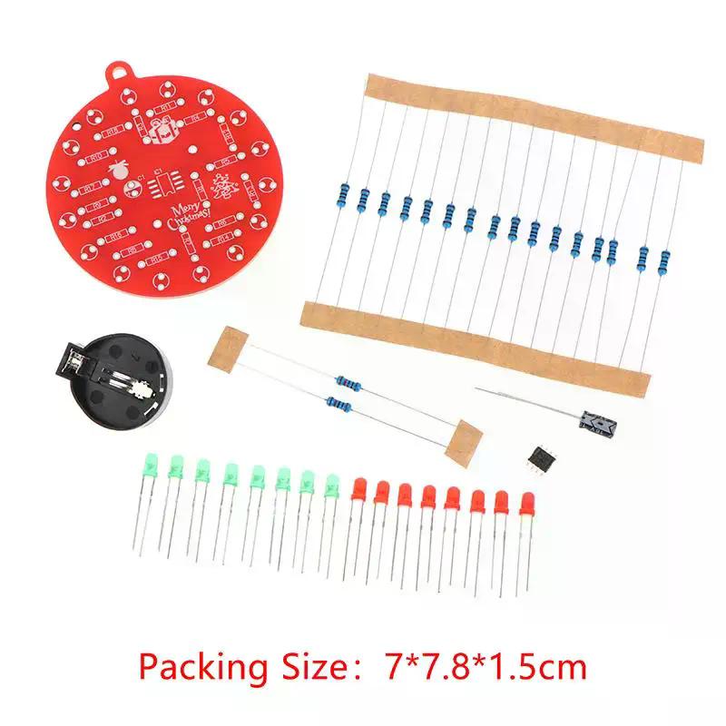 NE555 Timer Module DIY Soldering Kit - Dual-Color Flashing LEDs Soldering Practice Set for Arduino-Compatible Systems