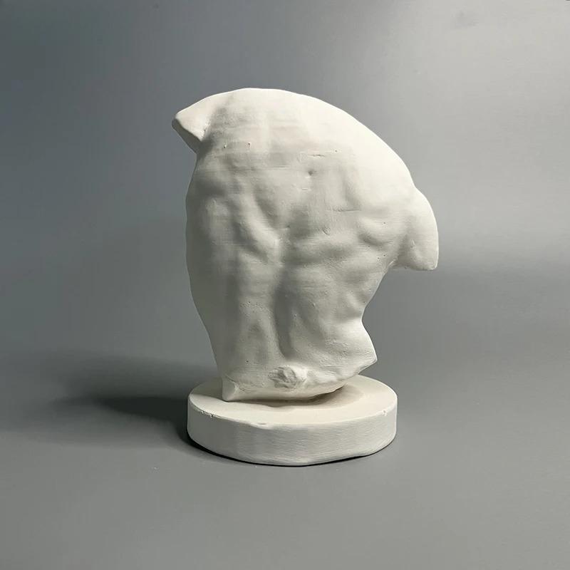Statua in Gesso Decorazione da Scrivania Ornamenti Corpo in Gesso Mezza Figura Estetica Scultura Artistica da Scrivania Decorazione Estetica per la Stanza
