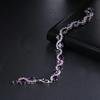 1Pc Elegant And Dazzling Purple Oval Bracelet Suitable For Women'S Daily Wear And Banquets As Well As Holiday Gifts For Friends