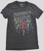 DC Comics Justice League Of America Mens Retro Distressed Print Shirt New Small