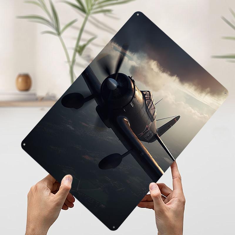 Old Warplane Metal Poster Customized Wall Art Retro Vintage Tinplate Signs for Man Cave Office Decoration Gaming Bathroom Decor