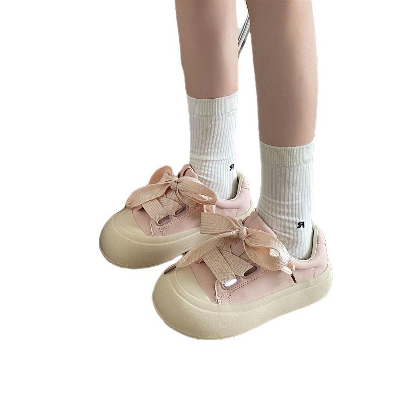 Primavera e Outono Novos Sapatos Brancos Leves e Combinando com Cabeça Grande Estilo Hong Kong Estudante Levante o Fundo Sapatos de Borda para Crianças