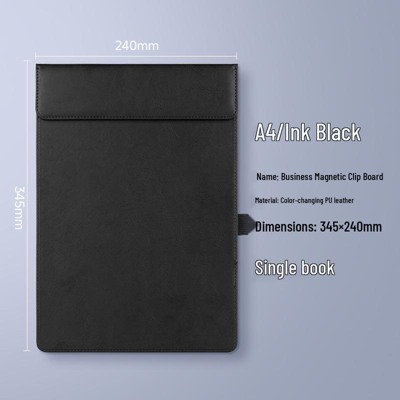 A4 Leather Meeting Clipboard Pad for Business Documents and Hotel Memos