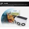 Solar Car Fan USB Rechargeable Exhaust Fan Air Circulation Cooling and Heat Dissipation High Wind Power 3 Head Ventilation Fan