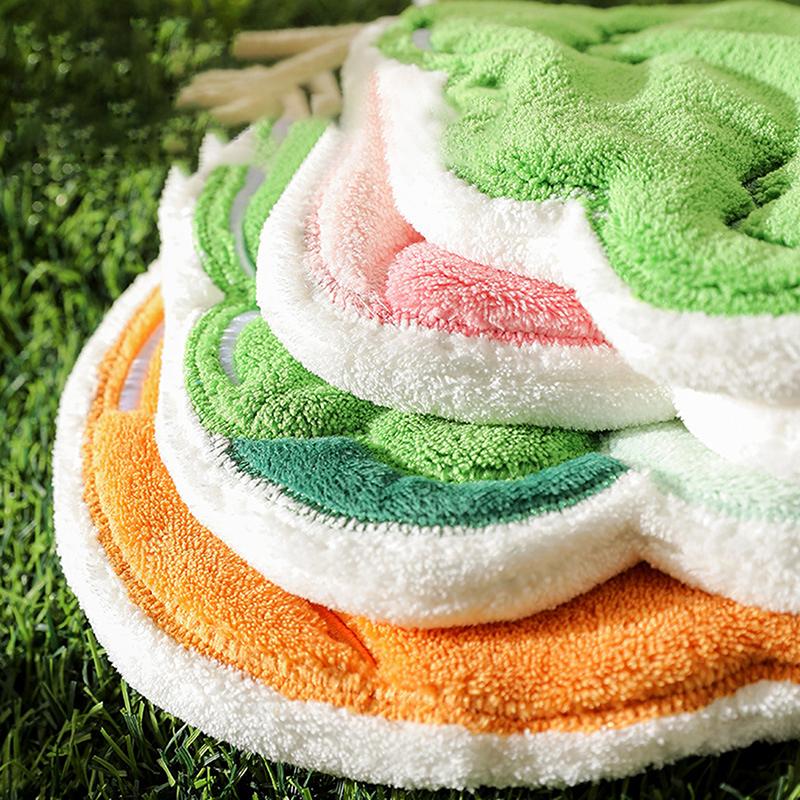 Cute Hand Towel Cartoon Wipe Handkerchief Rag Vegetable Shape Towels For Kitchen Bathroom Kidshanging Towel Soft Dish Cloth