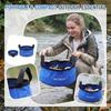 Bassin d'eau pliable portable avec poignées pour le camping en plein air, la pêche, les voyages, les activités de lavage et de rangement