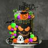 39pcs Halloween Cake Toppers 3D Pumpkin Bat Ghost Cake Balls Cake Decorations Happy Halloween Cake Topper For Party Supplies