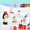 Adorable Resin Snowman And Santa Figurines For Diy Miniature Christmas Scenes