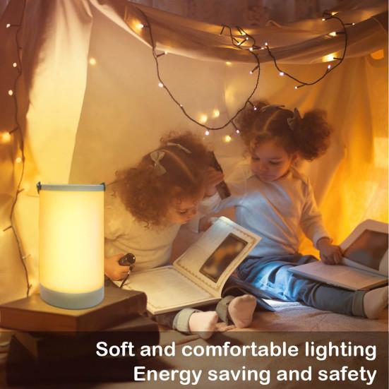 AMZ LED Night Lamp Brightness Adjustable Memory Function Fingertip Control Symphony Mode Rechargeable RGB Color Change Night Light Hanging Lantern