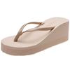 Fashion Women's Summer Beach Wedges Flip-Flops Lightweight Clip Toe Platform Sandals Woman High Heeled Outdoor Slides Orthopedic Shoes