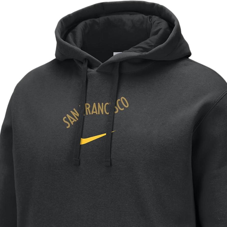 Nike Club Fleece City Edition NBA Golden State Warriors Mikina s nápisem Pánské Mikiny Černá FB4819-010