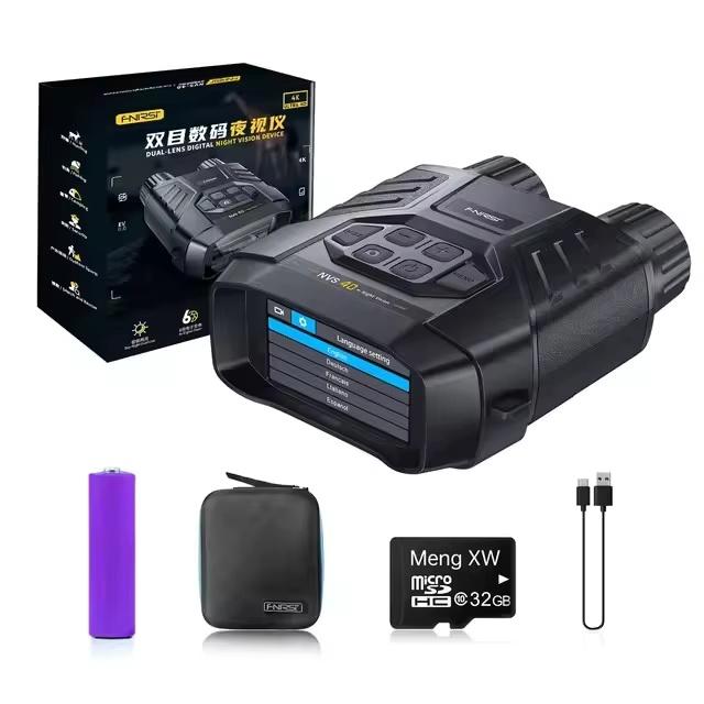 

FNIRSI NVS-40 Telescope 4K HD Binoculars Night Vision Goggles 6X Digital Zoom 300m Hunting Camping Scope Day and Night Dual Use