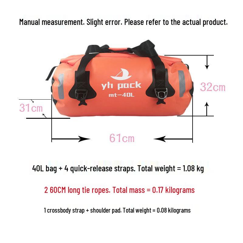 Waterproof Outdoor Cycling & Motorcycle Pannier Tail Bag - Anti-Downpour Crossbody
