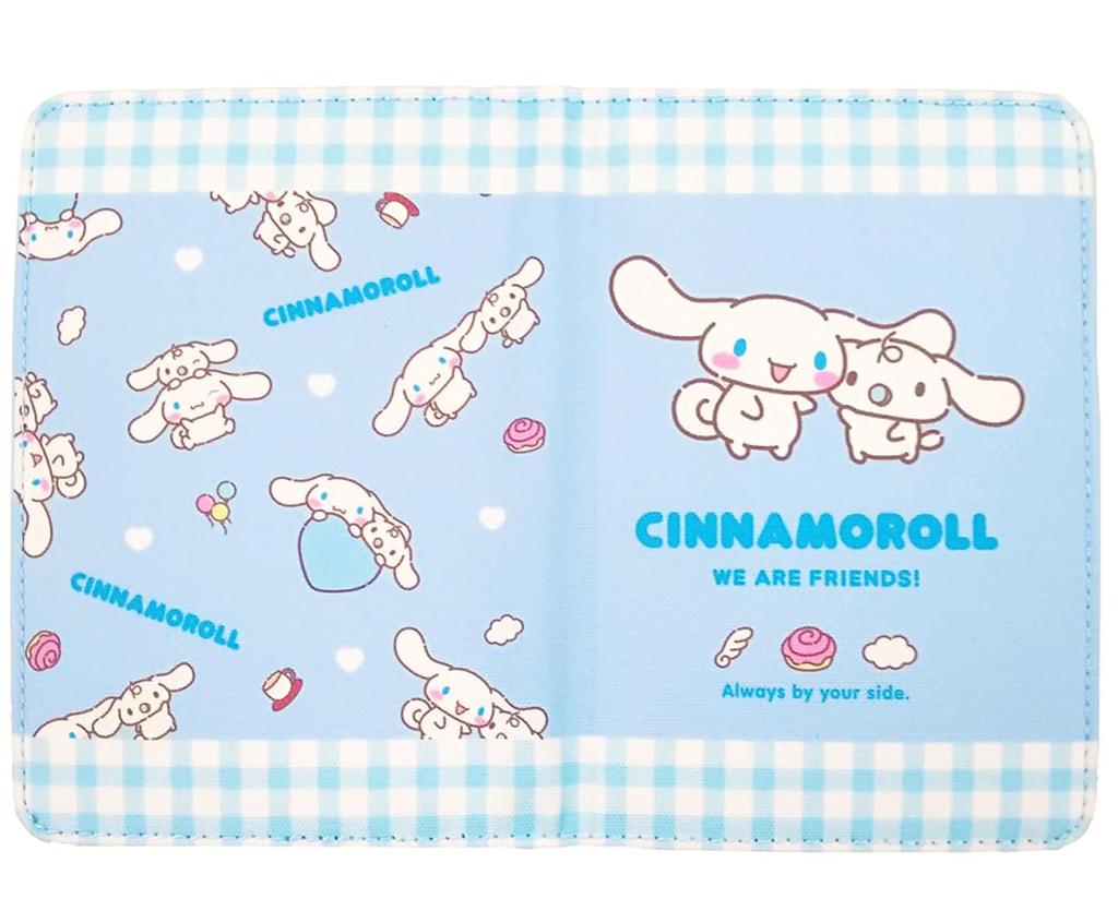 SANRIO Characters Passport Cute Kitty and Holds Two Convenient Multiple Cinnamon Cover, Characters, Friends, Tickets, Storage, Pockets,