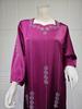 Dubai Satin Embellished Muslim Jalabiya Dress