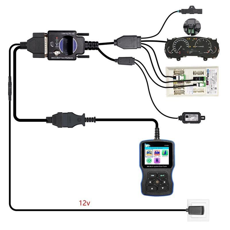 BDC3 BCP For BMW Diagnostic Test Platform Works With AUTEL IM608/LAUNCH X431 Scanners For Diagnosis